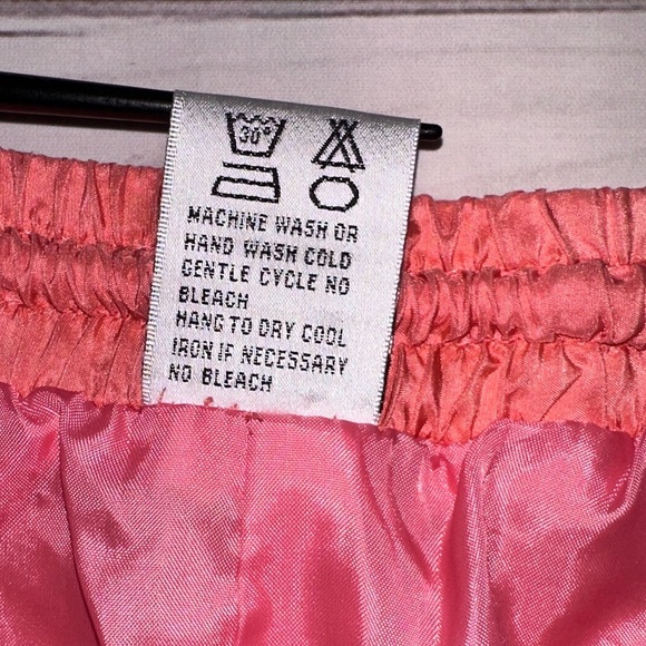Vintage 90s Beautéx High-Waisted Silk Pants Size M Coral Color Freakishly Soft - Picture 4 of 7